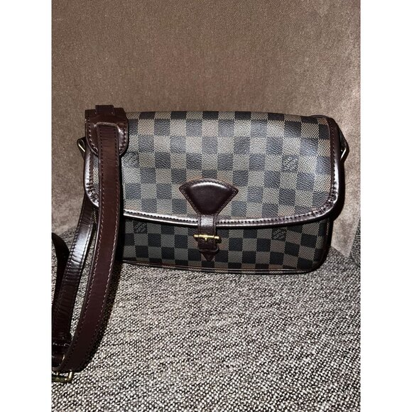 Louis Vuitton Damier Ebene Sologne Coated Canvas Crossbody Bag - Picture 1 of 13
